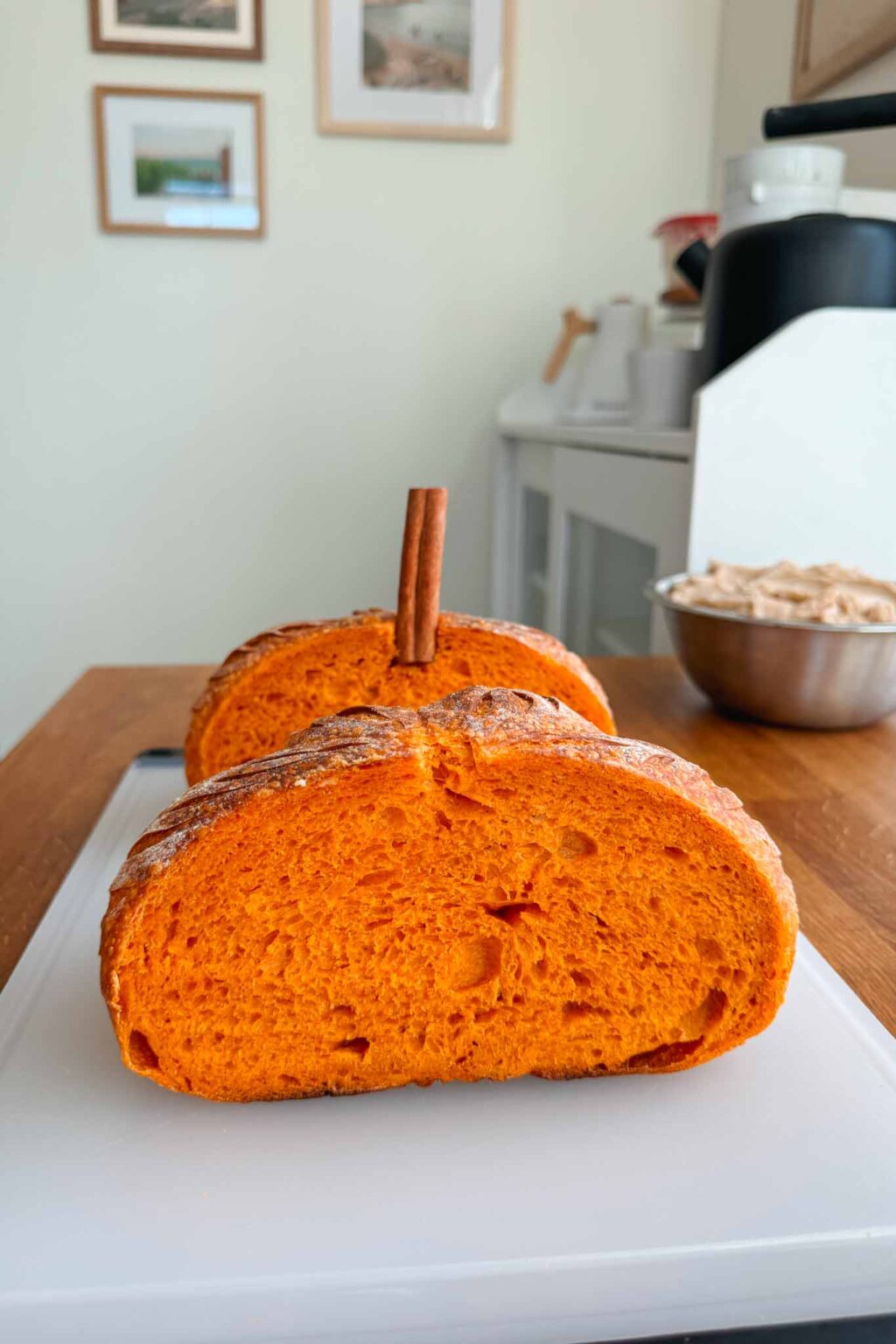 Pumpkin Shaped Sourdough Bread - Jesha's